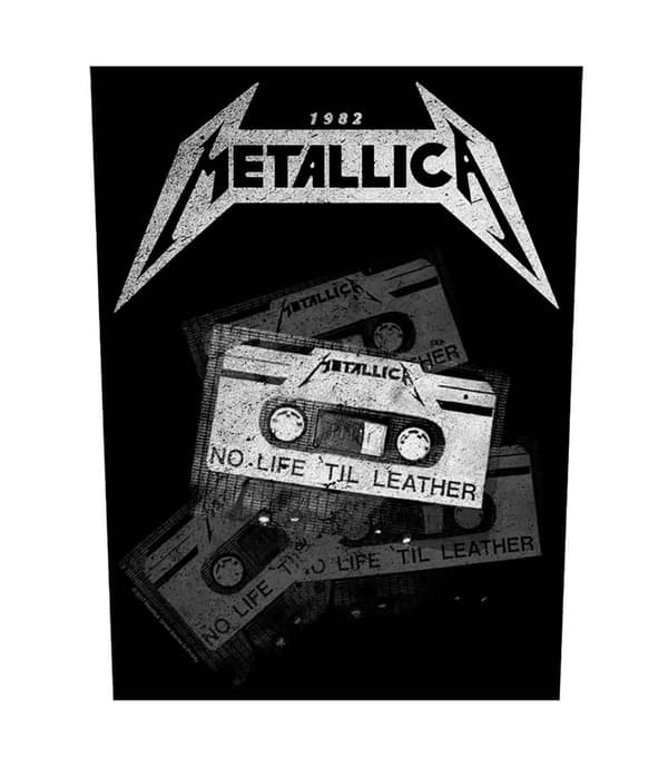 Metallica Back Patch No Life Til Leather Official Leather sew on 36cmx29cm One Size