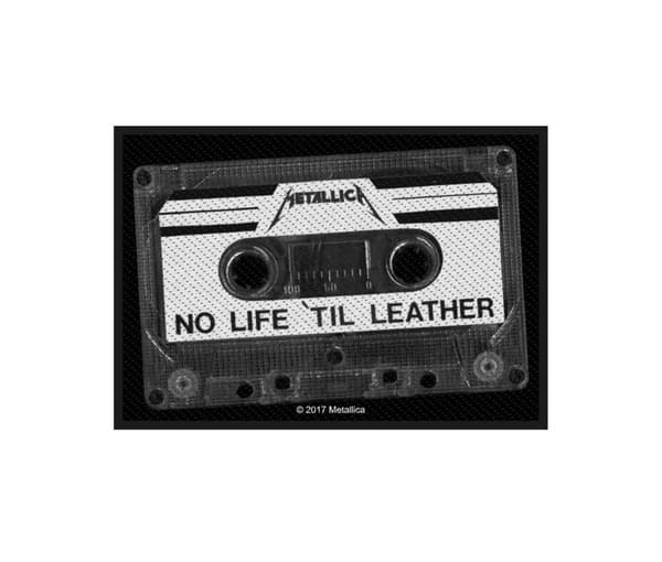 Metallica Patch No Life Til Leather Band Logo Official woven sew on 10x7cm Taglia unica