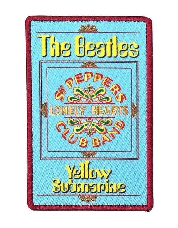 The Beatles Patch Yellow Submarine Lonely Hearts Official embroidered Iron on Accessory Size