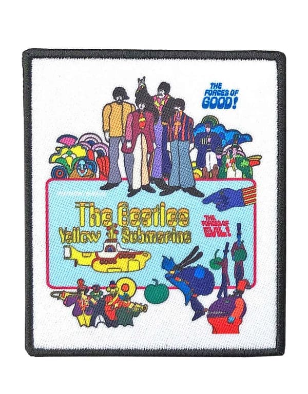 The Beatles Patch Yellow Submarine Movie Poster embroidered Iron on 8.5x7cm Accessory Size
