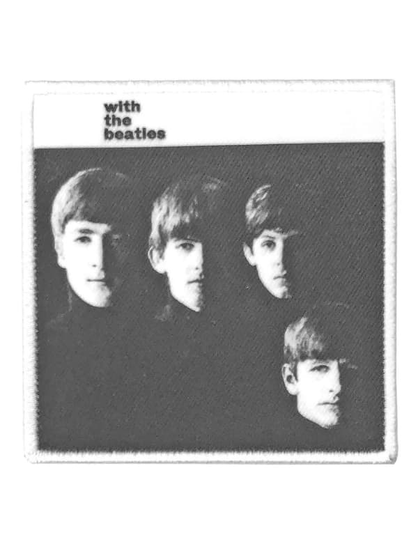 The Beatles Patch With The Beatles Album Official Black embroidered Iron on Accessory Size
