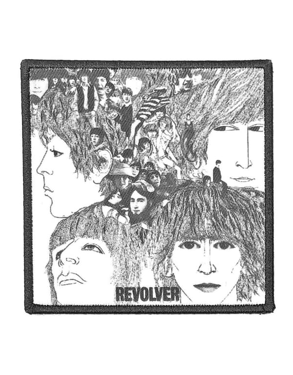 The Beatles Patch Revolver Album Cover Official Black embroidered Iron on Accessory Size