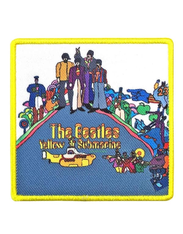 The Beatles Patch Yellow Submarine Album Cover embroidered Iron on 8.5x 8.5cm Accessory Size