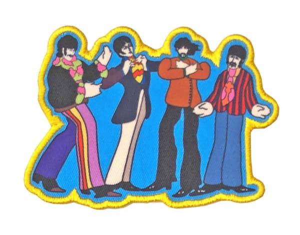The Beatles Patch Yellow Submarine Sub Band Official embroidered Iron on Accessory Size