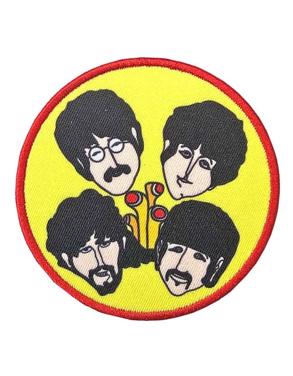 The Beatles Patch Yellow Submarine Perryscopes And Heads Official Iron on One Size