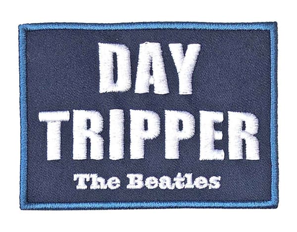 The Beatles Patch Day Tripper Song Title Official Blue embroidered Iron on Accessory Size