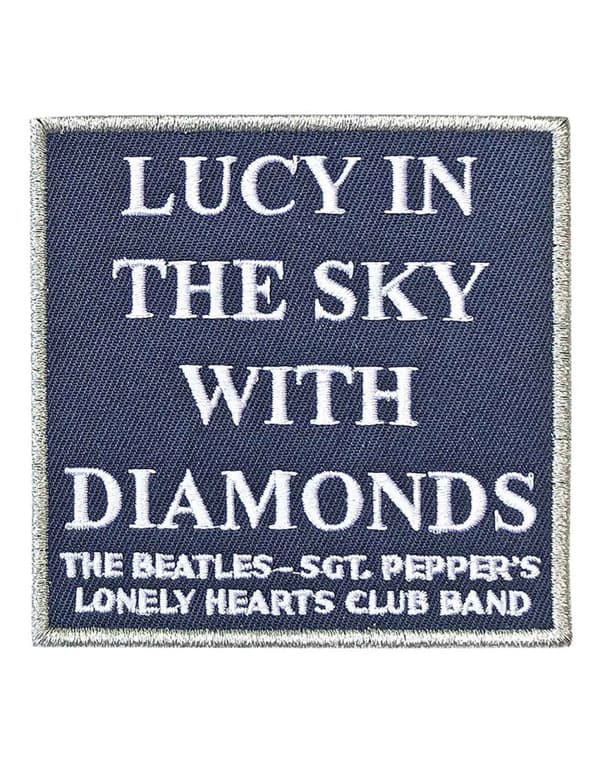 The Beatles Patch Lucy In The Sky Sgt Pepper Official Blue embroidered Iron on Accessory Size