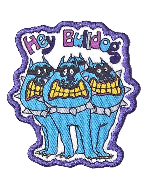 The Beatles Patch Yellow Submarine Hey Bulldog Official embroidered Iron on En Storlek