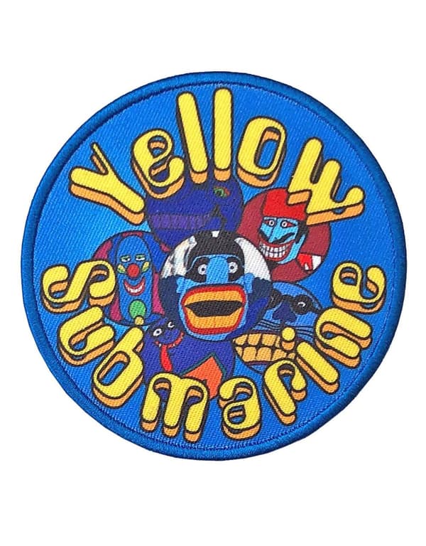 The Beatles Patch Yellow Submarine Baddies Circle embroidered Iron on 8x8cm One Size
