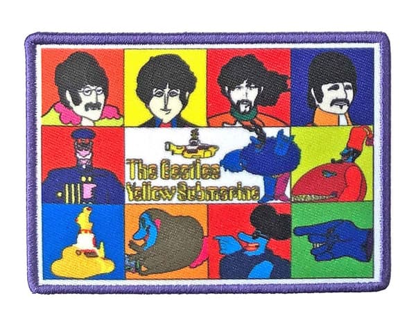 The Beatles Patch Yellow Submarine Characters Official embroidered Iron on 6x9cm Accessory Size
