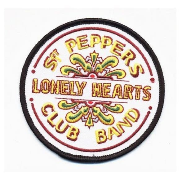 The Beatles Patch Sgt Peppers lonely heart club Official Circular Patch (9cm) Mittel