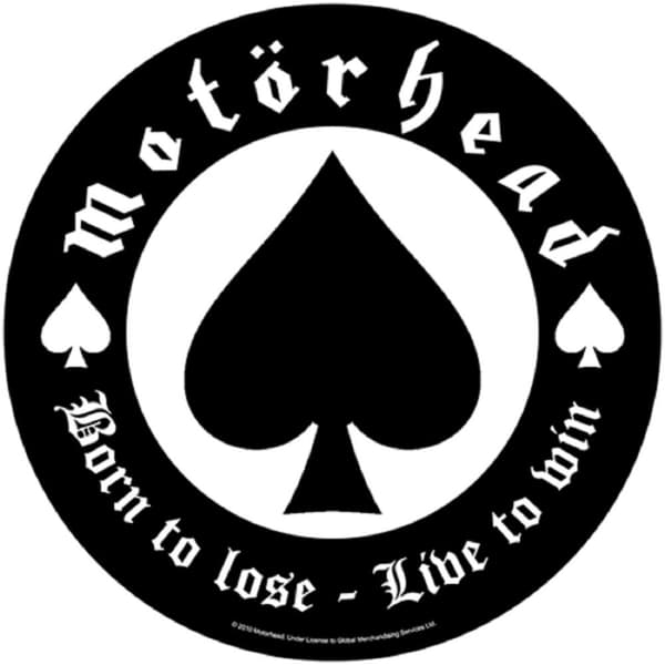 Motorhead Back Patch Born to Lose Live to Win Official Circular 28.5cm One Size