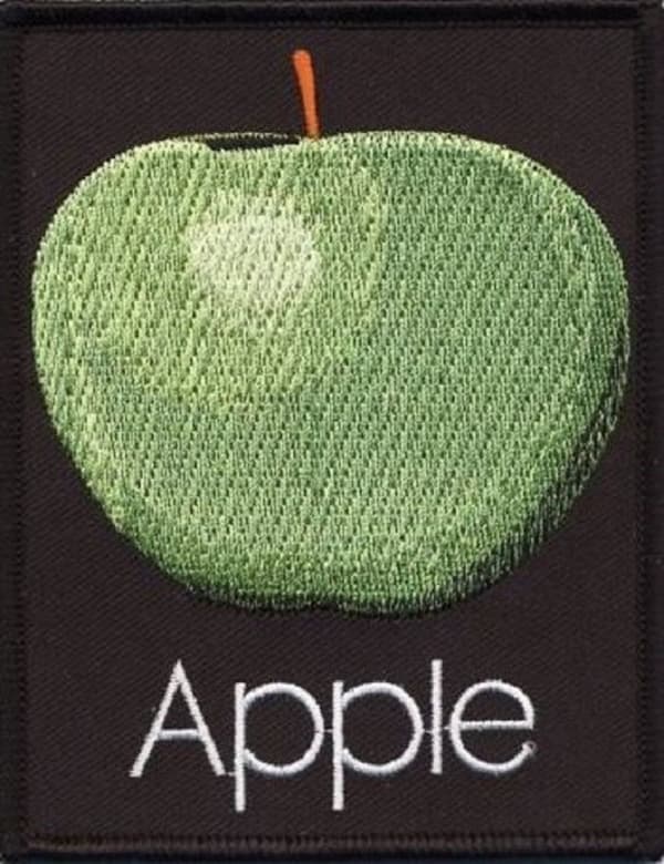 The Beatles Patch Apple Band logo hard days night Official woven (8cm x 6cm) One Size