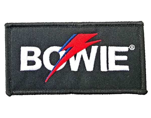 David Bowie Patch Flash Logo Official Black Accessory Size
