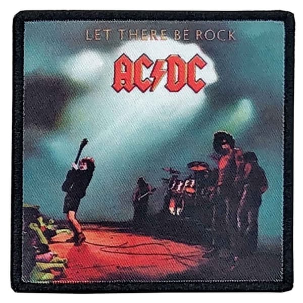 AC/DC Patch Let There Be Rock Band Logo Official 86 mm x 86 mm