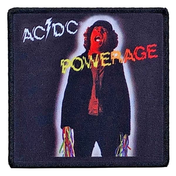 AC/DC Patch Powerage Band Logo Official Black 86 mm x 86 mm