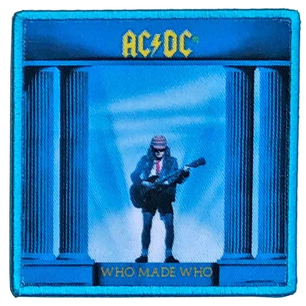 AC/DC Patch Who Made Who Album Cover Band Logo Official Blue 86 mm x 86 mm