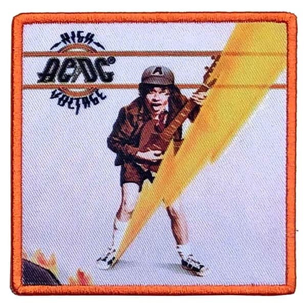 AC/DC Patch High Voltage Band Logo Official Tek Beden