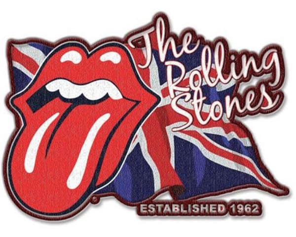 The Rolling Stones Patch Lick The Flag Band Logo cut out Official Iron On Accessory Size