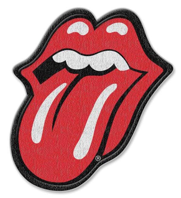 The Rolling Stones Patch Classic Tongue Logo Large cut out Official Iron on Accessory Size