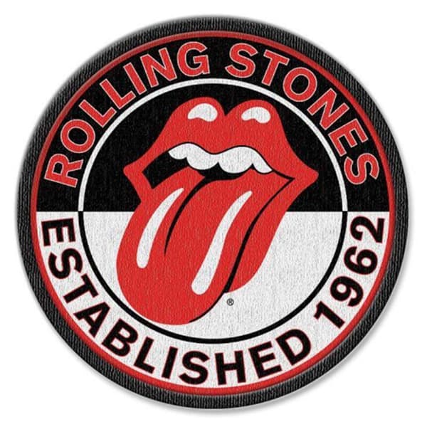 The Rolling Stones Patch Est 1962 Band Logo Official Iron on (8.4 cm) Accessory Size
