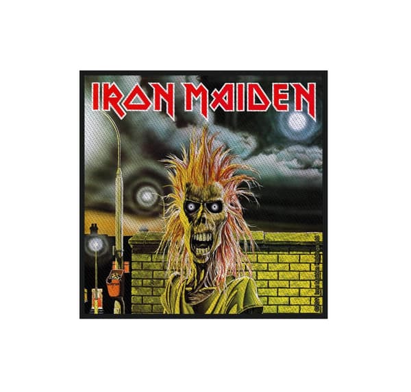 Iron Maiden Patch Iron Maiden Band Logo Official Black Woven (10cm x 11cm) Taglia unica
