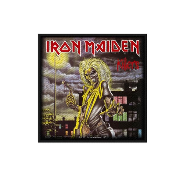 Iron Maiden Patch Killers Album Cover Band Logo Official Black (10cm x 10cm) Accessory Size