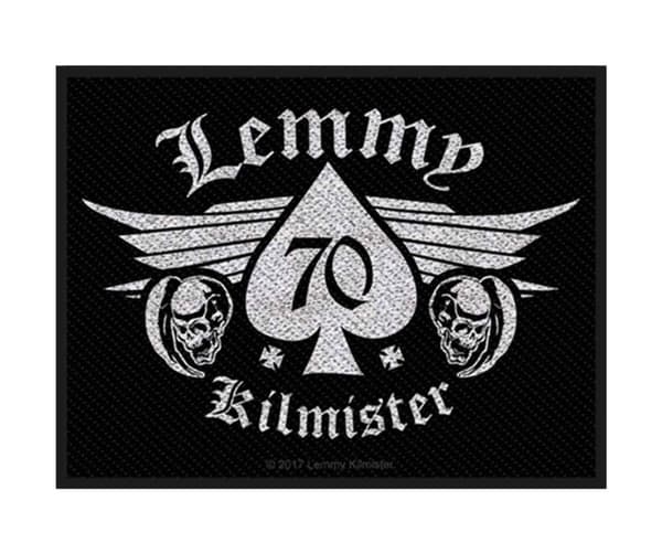 Motorhead Patch Lemmy Kilmister 70 Official Black Cotton Sew On 7cm x 10cm Accessory Size