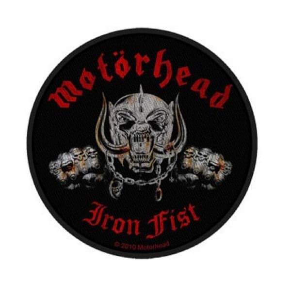 Motorhead Patch Iron Fist Skull band logo Official Circular woven (10cm) Talla única