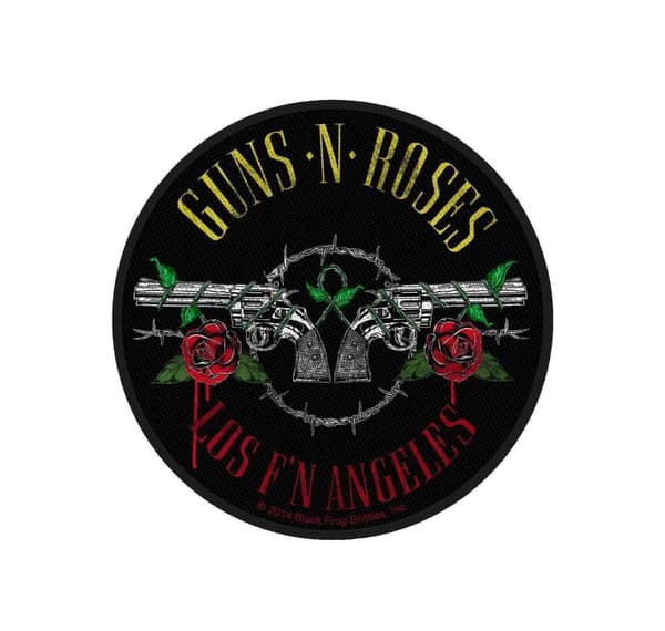 Guns N Roses Patch Los FN Angeles Band Logo Official Circular woven sew on Accessory Size
