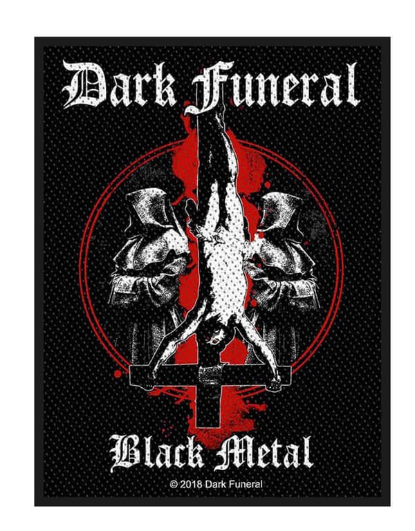 Dark Funeral Patch Black Metal Band Logo Official Black Accessory Size