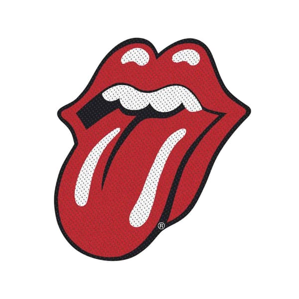 The Rolling Stones Patch Tongue Cut Out Band Logo Official woven sew on Accessory Size