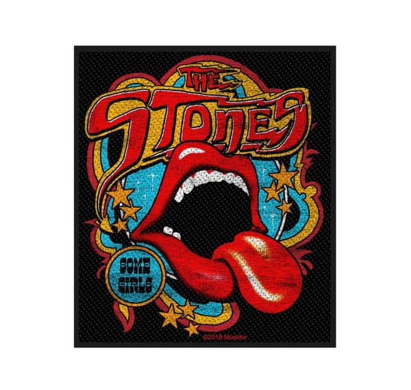 The Rolling Stones Patch Some Girls Band Logo Official 10cm x 8cm woven sew on Accessory Size