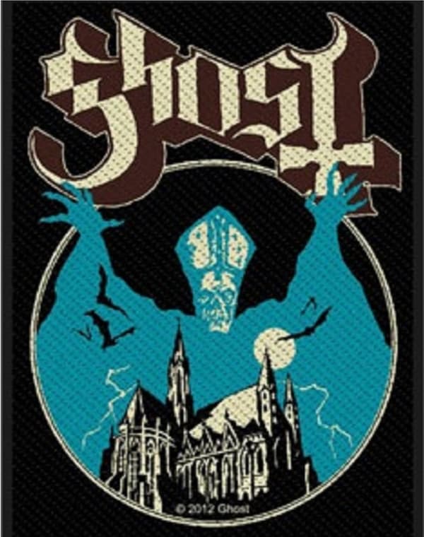 Ghost Patch Opus Eponymous Band Logo Official Black 8cm x 7cm One Size