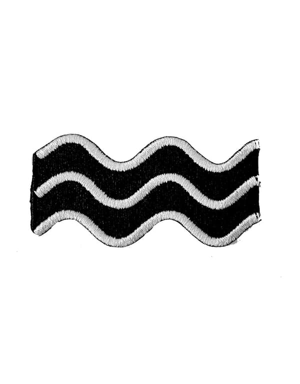 Lower Than Atlantis Patch Wave Band Logo Official Black 6x2cm Accessory Size
