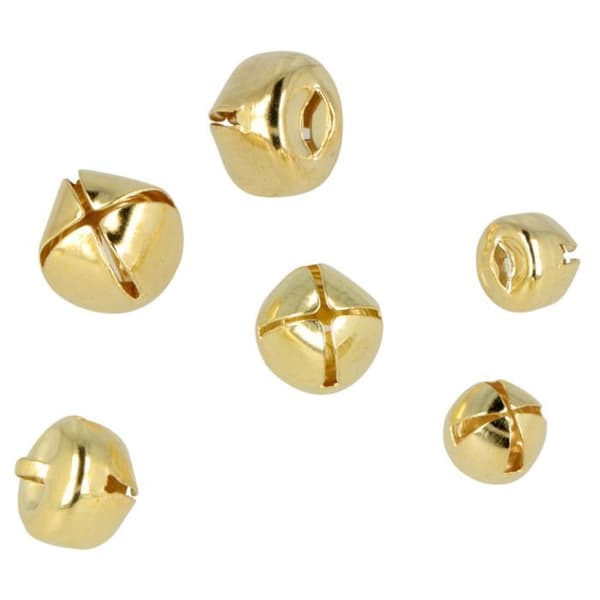 Gyllene klockor - ARTEMIO - 30 stycken - Storlekar 10mm, 7mm, 5mm - Dekoration - Kreativa hobbies