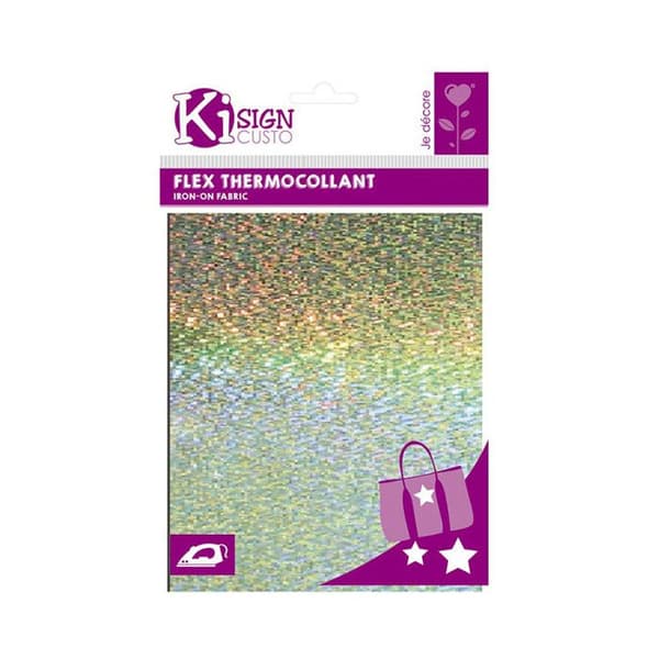 Flex termofolie holografisk - 20 x 25 cm