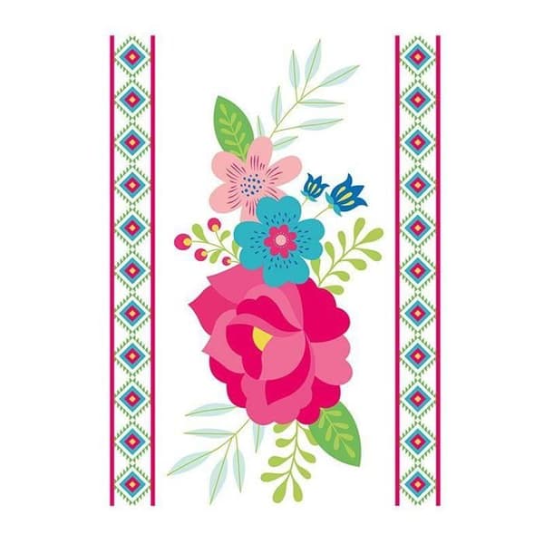 Påstrykningstransfer för textilier - A5 - Blommor - Viva la vida