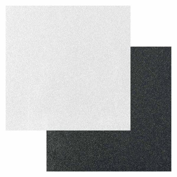 2 st glitterrullar 61 x 14 cm - svart, vit