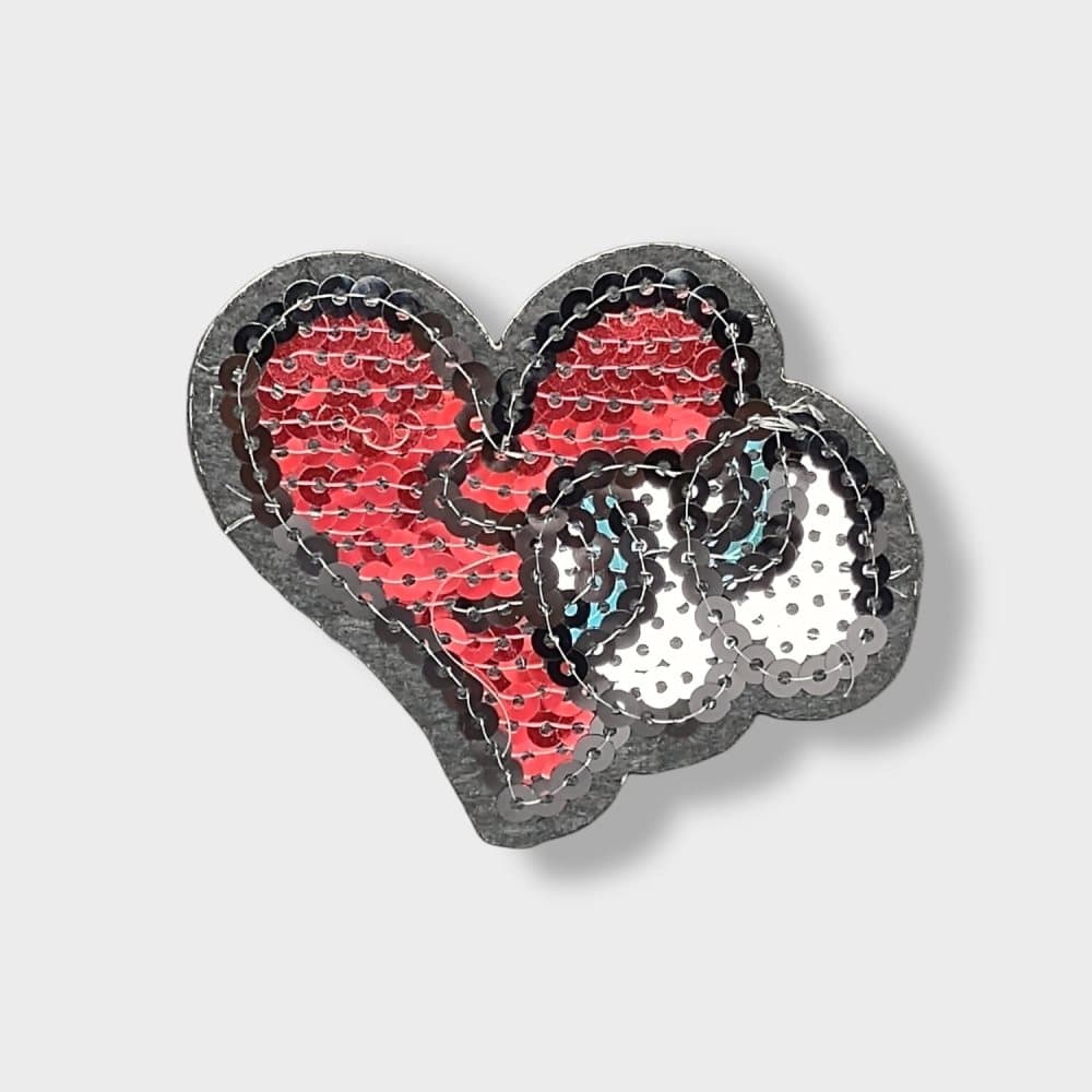 Tygmärke Patches | Applikationer (Iron-On) Hjärta och ögon paljetter