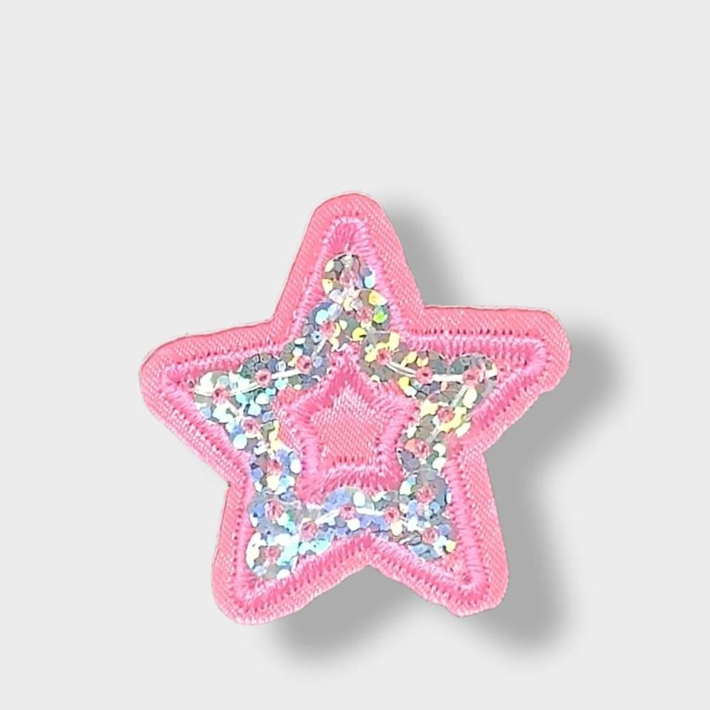 Tygmärke Patches | Applikationer (Iron-On) Paljetter rosa hjärta