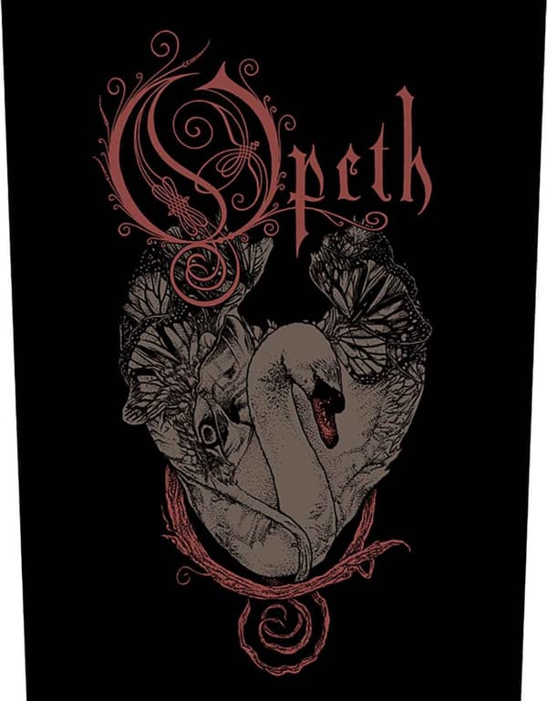 Opeth Back Patch Swan Band Logo Official Cotton Sew On 36cm x 29cm One Size