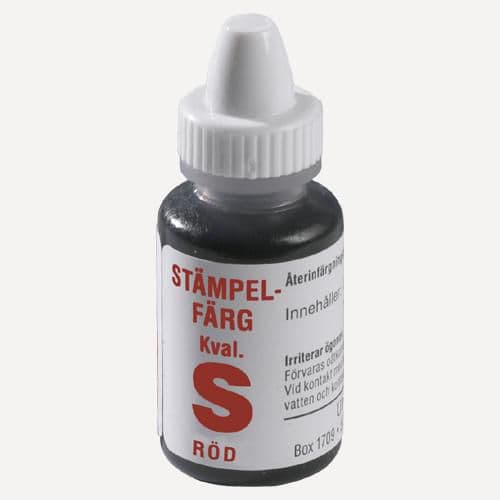 Stämpelfärg självfärgande 10ml röd
