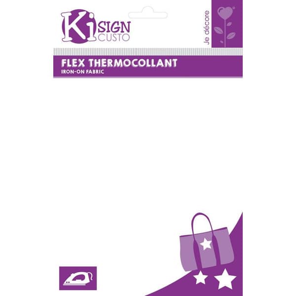 Termotransfer - Ki-Sign - 20 x 25 cm - Matt vit - 1 styck - Fraktas från Frankrike