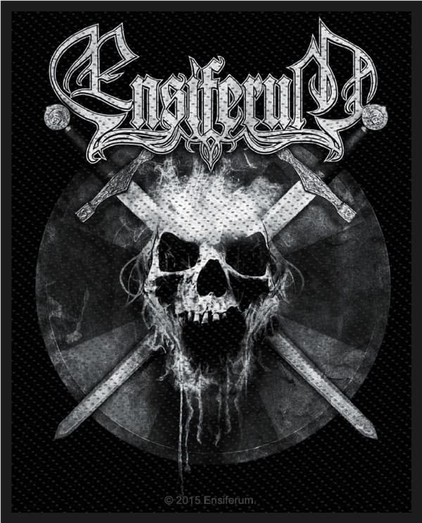 Ensiferum Skull Official Patch (12cm x 10cm) Taglia unica