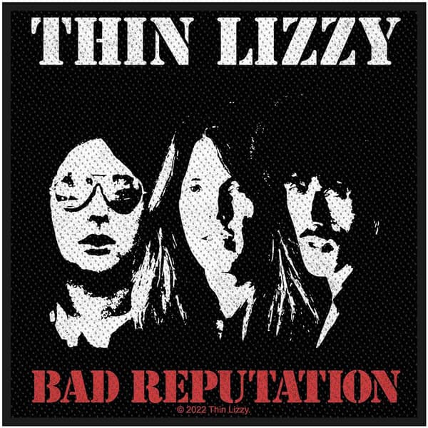 Thin Lizzy Patch Bad Reputation Band Logo Official Black Woven Sew On Accessory Size