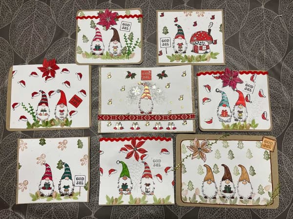 set clear stämplar tema Jul med Gnome santa