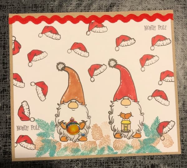 set clear stämplar tema Jul med Gnome santa