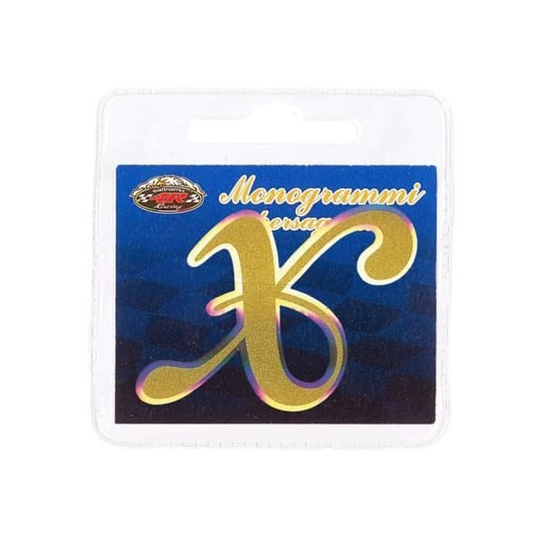 Holografisk självhäftande bokstav X, guld
