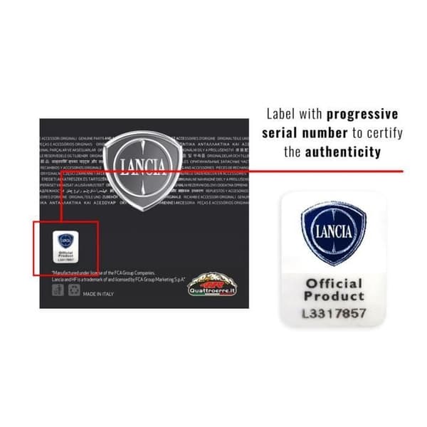 Lancia Official HF Patch, Logotyp, 60 x 35 mm